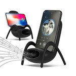 Portable Mini Chair Wireless Charger With Speaker