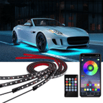 Car Underglow Light Flexible Strip Led Underbody Lights Remote /App Control Car Led Neon