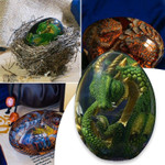Crystal Lava Dragon Egg Ornamental Collection Decor Dinosaur Egg Statue Resin Dragon Egg