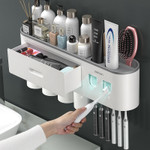 Toothbrush Holder With Double Auto Dispensers