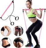 Pilates Yoga Exercise Resistance Band Bar Kit, Portable Pilates Bar Fitness Bar, Can Be Used For