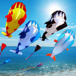 3D Soft Kite Whale Dolphin Frameless Flying Kite Outdoor Sports Toy