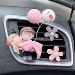 Car Air Freshener Lovely Couple Girl Boy Figurines Perfume Clip Car Air Vent Freshener Scent Aromas