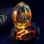Lava Dinosaur Egg Crystal Lava Dragon Egg Resin Sculpture Souvenir Collection Gift For Kids