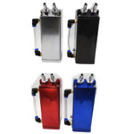 Universal Engine Square Shape Oil Catch Can Oil Tank Reservoir With 2 Bigger Fittings Oil