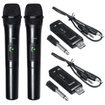 1/2Pcs Vhf Wireless Microphone Dj Karaoke Speaker 2 Handheld Mic Ktv Player