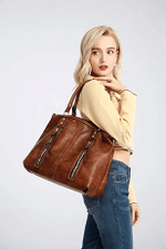Kafa - Soft Leather Handbag Boho Shoulder Bag