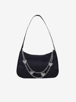 Fashion Women Pure Color Butterfly Chain Shoulder Bags Casual All-match Underarm Bag Elegant Ladies Small Hobos Handbags Purse