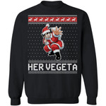 Her Vegeta Ugly Sweater Dragon Ball Christmas Sweatshirt-Bounce Tee