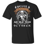 Never Underestimate An October Old Man Mandalorian T-shirt MT05-Bounce Tee