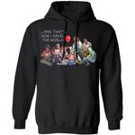That's How I Save The World Jesus Talk To Horror Characters Hoodie Funny Halloween Gift-Bounce Tee