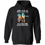 Behind Every Daughter Who Believed In Herself Is A Dad Hoodie Meaningful Gift VA09-Bounce Tee