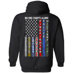 No One Fights Alone Patriots Day Hoodie Meaningful Gift MN08-Bounce Tee