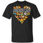Crazy Chicken Lady T-Shirt For Woman Who Loves Chickens-Bounce Tee