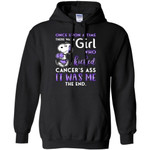 There Was A Girl Kicked Hodgkin Lymphoma Cancer Ribbon Hoodie HT07-Bounce Tee