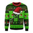 Merry Christmas Mahalohomies Unisex Christmas Sweater Minecraft 3D Apparel