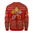 Mahalohomies Unisex Christmas Sweater Pope Leo XII Coat of Arms 3D Apparel