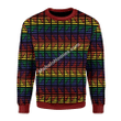 Merry Christmas Mahalohomies Unisex Christmas Sweater LGBTQ+ Flag Stripes 3D Apparel