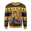 Merry Christmas Mahalohomies Unisex Christmas Sweater St. Archangel Gabriel 3D Apparel