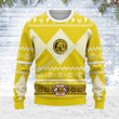 Merry Christmas Mahalohomies Unisex Christmas Sweater Yellow Power Ranger 3D Apparel