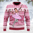 Mahalohomies Unisex Christmas Sweater Ballerina 3D Apparel