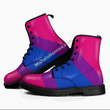 MahaloHomies Bisexual Flag Leather Boots