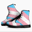 MahaloHomies Transgender Pride Flag Leather Boots