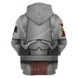 MahaloHomies Unisex Zip Hoodie Grey Knights Captain 3D Costumes