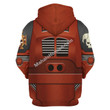 MahaloHomies Unisex Zip Hoodie Indomitus Pattern Tactical Dreadnought Armour 3D Costumes