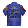 MahaloHomies Unisex Hawaiian Shirt Terminator Armor Crimson Fists 3D Costumes