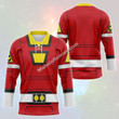 Red Power Rangers Turbo Hockey Jersey