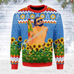 Merry Christmas Mahalohomies Unisex Christmas Sweater Leo Running With Water Gun 3D Apparel