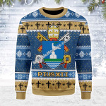 Mahalohomies Unisex Christmas Sweater Pius XII Coat Of Arms 3D Apparel