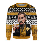 Merry Christmas Mahalohomies Unisex Christmas Sweater Leo Meme 3D Apparel