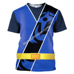 MahaloHomies Unisex Tracksuit Hoodies Blue Power Rangers Ninja Steel 3D Costumes