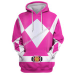 MahaloHomies Unisex Tracksuit Hoodies Pink Power Ranger 3D Costumes