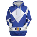 MahaloHomies Unisex Tracksuit Hoodies Blue Power Ranger 3D Costumes