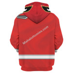 MahaloHomies Unisex Tracksuit Hoodies Power Rangers Dino Charge Red 3D Costumes