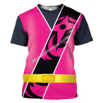 MahaloHomies Unisex Tracksuit Hoodies Pink Power Rangers Ninja Steel 3D Costumes