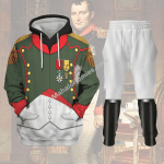 Mahalohomies Tracksuit Hoodies Pullover Sweatshirt Napoleon in Chasseur-Cheval Historical 3D Apparel