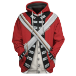 Mahalohomies Tracksuit Hoodies Pullover Sweatshirt British Army Red Coat Historical 3D Apparel