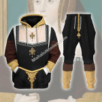 Mahalohomies Tracksuit Hoodies Pullover Sweatshirt Catherine of Aragon Queen of England Historical 3D Apparel