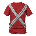 Mahalohomies Tracksuit Hoodies Pullover Sweatshirt British Army Red Coat Historical 3D Apparel