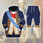 Mahalohomies Tracksuit Hoodies Pullover Sweatshirt Louis XV of France Historical 3D Apparel