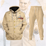 Mahalohomies Tracksuit Hoodies Pullover Sweatshirt US General WWII James H. Doolittle  Historical 3D Apparel