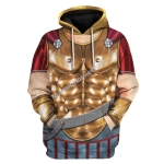 Mahalohomies Tracksuit Hoodies Pullover Sweatshirt Spartan Hoplite Armour Historical 3D Apparel