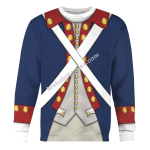 Mahalohomies Tracksuit Hoodies Pullover Sweatshirt Patriot Soldier in American Revolution Historical 3D Apparel