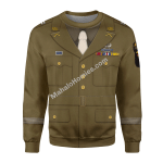 Mahalohomies Tracksuit Hoodies Pullover Sweatshirt U.S General WWII Historical 3D Apparel