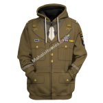Mahalohomies Tracksuit Hoodies Pullover Sweatshirt U.S General WWII Historical 3D Apparel