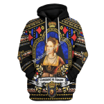 Mahalohomies Tracksuit Hoodies Pullover Sweatshirt Catherine of Aragon Historical 3D Apparel